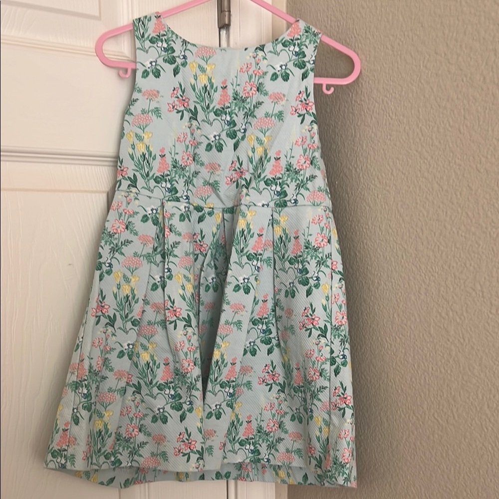 Janie and Jack Green Blue Sleeveless A-Line Sundress